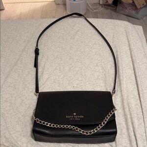 Kate Spade Black Crossbody Bag with Gold Chain